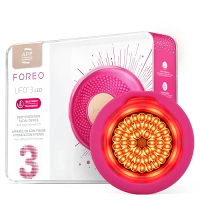 Image of FOREO UFO 3 LED 4 in 1 Face Mask Skincare Device, Moisturiser, Full Spectrum LED, Deep Tissue NIR &amp; Red Light Therapy, Thermo T Sonic Massage, App connected