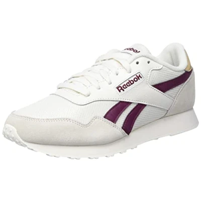 Image of Reebok Men&#039;s Royal Ultra Sneakers, Chalk Classic Burgundy, 2 UK