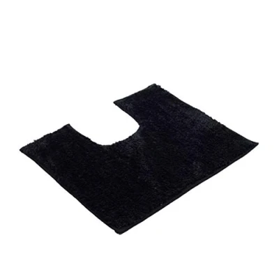 Image of Gözze Microfibre Bath mat, 50x45 cm, with Cut Out, RIO, Black, 1025 99 050046
