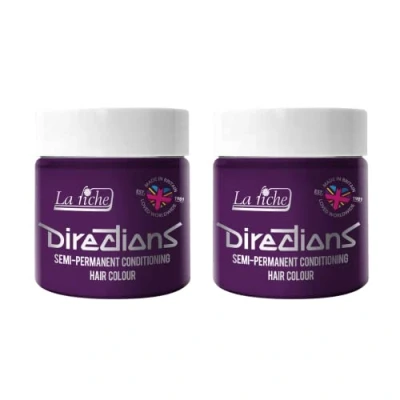 Image of 2x La Riche Directions Semi Permanent Hair Color 100ml Tub Plum
