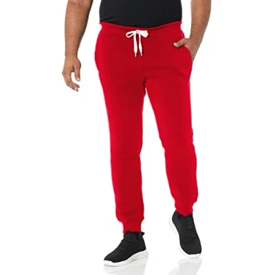 Image of Southpole Men&#039;s 1570 Basic Active Fleece Jogger Sweatpants, Red, Medium