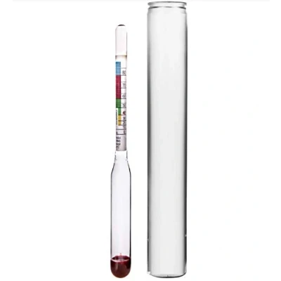 Image of Alcohol Meter 0 86% + Plastic Trial JAR Alcoholmeter Alcoholometer, Hydrometer Turbo Yeast, Vodka, Spirit