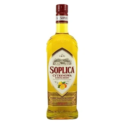 Image of SOPLICA Polish Lemon &amp; Honey Vodka Natural Ingredients For Shots Cocktails 28% Alcohol 500 ml