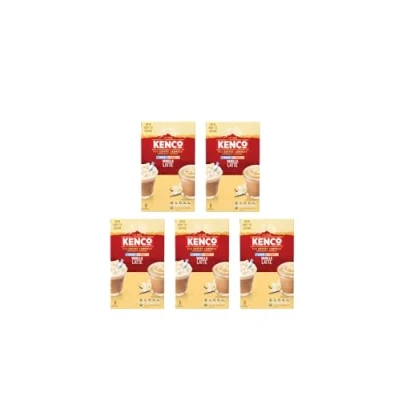 Image of Kenco Iced Hot Vanilla Latte Sachets x8 (Pack of 5, Total 40 Sachets)