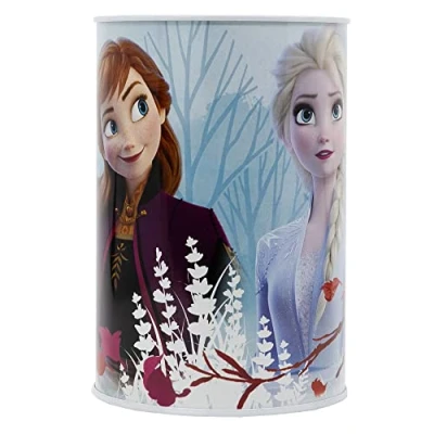 Image of Frozen II Blue Forest Metallic Piggy Bank for kids, Ideal Saving Coins And Cash
