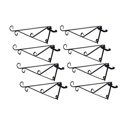 Image of Selections Ornate Hanging Basket Brackets for Concrete Fence Posts (Pack of 8)