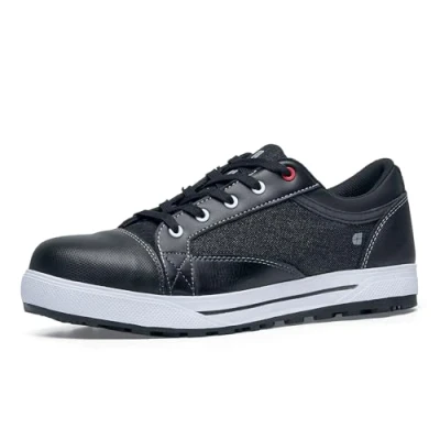 Image of Shoes for Crews Safety Fergus Composite Toe Slip Resistant Work Shoe with Protection and Toecap, Waterproof Leather, S3L FO SR Men Women Denim