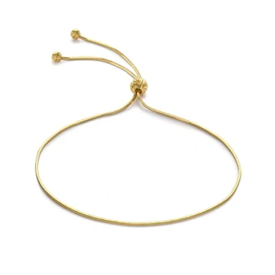 Image of Carissima Gold Women&#039;s 9 ct Yellow Snake Chain Adjustable Bracelet, 23 cm/9 Inch