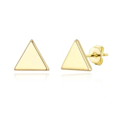 Image of Philip Jones Gold Plated Triangle Stud Earrings