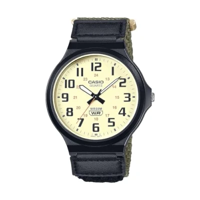 Image of Casio Men&#039;s Analog Quartz Watch with Fabric Strap MW 240B 3BVCF