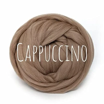 Image of Chunky Wool Cappuccino for arm Knitting Blanket Weaving Felting Jumbo Yarn Giant Soft 250g (0.55lb)