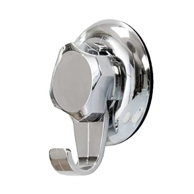 Image of Compactor Wall Mountable Hanging, Suction Cup Attachment, Up to 6 Kg, Anti Rust Chrome Steel, Article RAN4716, 24H TPU and ABS, Chrom, Large Hook