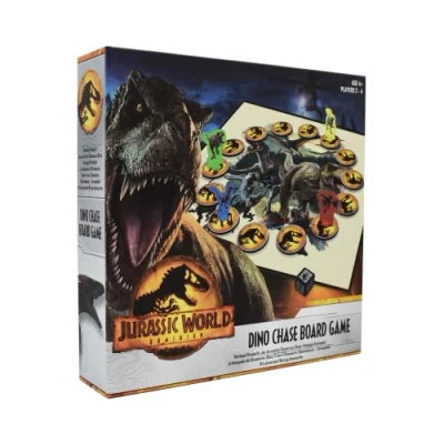 Image of Cartamundi Jurassic World Dino Chase Board Game, Exciting Family Friendly Dinosaur For 2 4 Players, Great Gift Kids Aged 4+