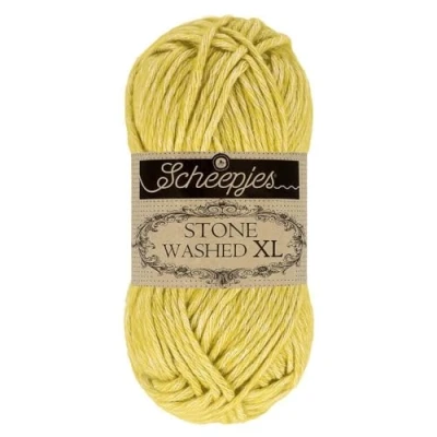 Image of Scheepjes Stone Washed XL 852 Lemon Quartz Yarn 1x50g