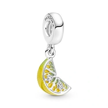 Image of Pandora Lemon Slice Sparkling Fruit Dangle Charm 791696C01