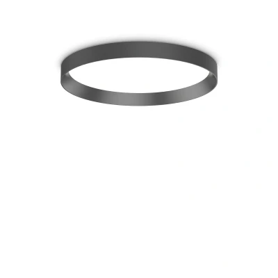 Image of FLY 45cm Integrated LED Semi Flush Light Black, 3000K, IP40
