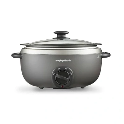 Image of Morphy Richards 461022 Oval Sear and Stew 6.5 Litre Slow Cooker Titanium
