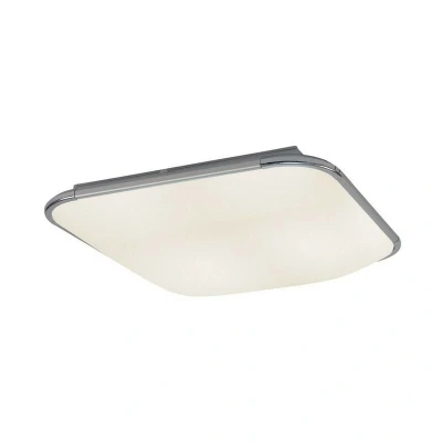 Image of Fusion Flush Ceiling Light Square 45cm, 24W LED, 4000K, 1400lm, White, Acrylic Diffuser