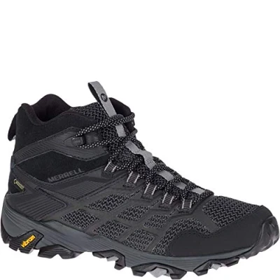 Image of Merrell Women&#039;s Moab FST 2 Mid GTX Waterproof Walking Shoe, Black, 3.5