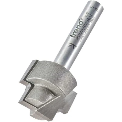 Image of Trend Professional 13mm Rebater Strip Recesser Router Cutter Bit, 1/4 Inch Shank, Cut Diameter, 19mm Length, 10mm Lower Rebate, 36/10X1/4TC