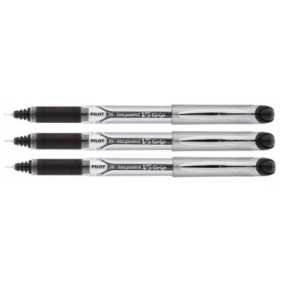 Image of Pilot V5 Grip Liquid Ink Rollerball 0.5 mm Tip (Pack of 3) Black