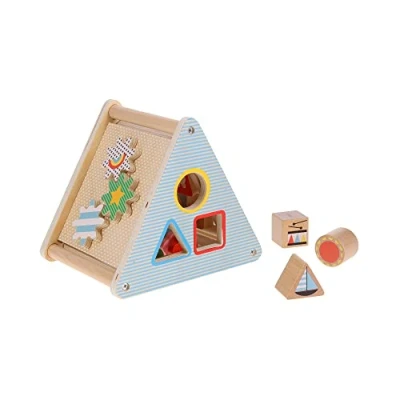 Image of Petit Collage PTC676 My First Wooden Activity Toy, multicoloured, one size