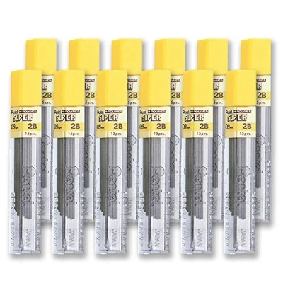 Image of Pentel Super Hi Polymer Leads, 0.9mm, Grade 2B, 1 tube of 15 leads