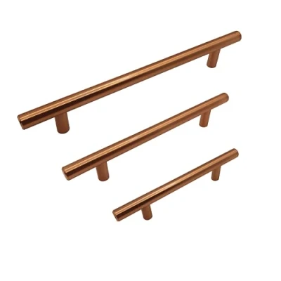 Image of FittingsCo VEROLI T Bar Handle Copper Finish Various Hole Centres Available (128mm Centres)