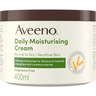 Image of Aveeno Daily Moisturising Cream, Normal dry, Sensitive Skin, 400ml