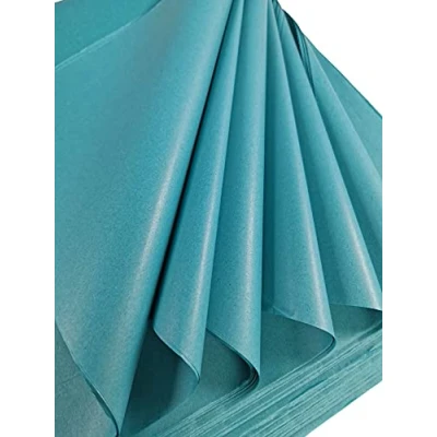 Image of Turquoise Blue Tissue Paper Sheets for Wrapping 60 Large Sheets, Acid Free Art Paper, Perfect Gift Wrap, Storage, Packing, &amp; Craft Bulk Pack Archiving Shredding 70 x 50cm Sheet Size