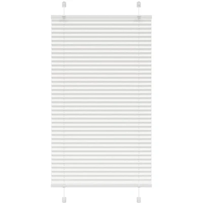 Image of vidaXL Pleated Blind White 75x150 cm Fabric Width 74.4 Polyester