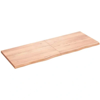 Image of vidaXL Wall Shelf Light Brown 160x60x(2 4) cm Treated Solid Wood Oak