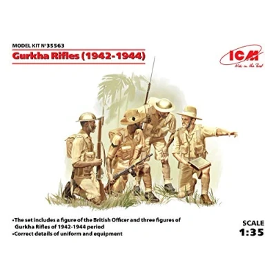 Image of ICM ICM35563 1:35 Gurkha Rifles (1944) 4 Figs,black