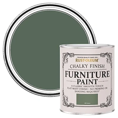 Image of Rust Oleum Green Upcycled Furniture Paint in Chalky Finish All 750ml