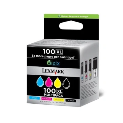 Image of Lexmark 14N1921E Inkjet Cartridge for PRO905 Cyan/Magenta/Yellow/Black (Pack of 4)