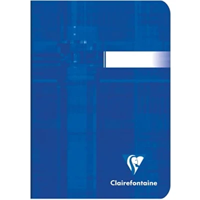 Image of Clairefontaine Ref 3646C Staple bound Writing Notebook (96 Pages) A6 (105 x 148mm) in Size, Lined Rulings, 90gsm Brushed Vellum Paper Random Colour