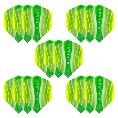 Image of Harrows Lumen No2 Dart Flights 5 x sets Darts (15 Total) I 100 Micron Premium Extra Strong Made in UK Professional Accessories Yellow