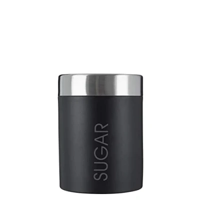 Image of Premier Housewares Biscuit Ceramic Kitchen Storage Jars Black Cookie for Biscuits Canisters The Tea Coffee Sugar and Canisters, H13 x W10 D10cm