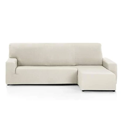 Image of Martina Home Tunez Sofa Cover For Chaise Longue, 32 x 17 42 cm Right Short Arm (Front View) 32x17x42 ivory white