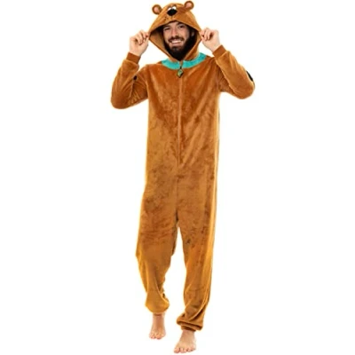 Image of Scooby Doo! Onesie Onesies for Men Brown Small