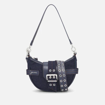Image of Ganni Small Bucky Crossbody Denim Bag
