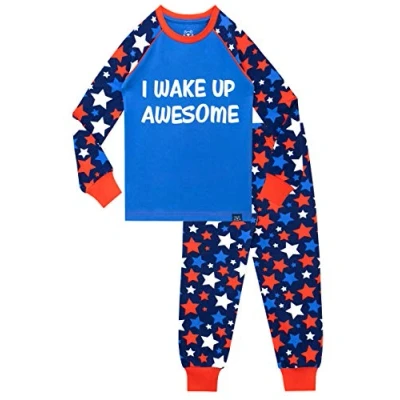 Image of Harry Bear Boys Pyjamas Awesome Star Snuggle Fit Blue 18 24 Months