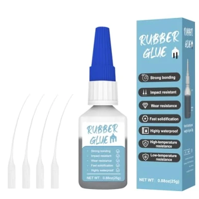 Image of WAN2TLK Rubber Glue, Weatherproof Cement with 4 Applicator Nozzles, Fast Curing, Glue for Tyres, Shoes, DIY Crafts, Edge, Inflatable Toy, (25, Grams)