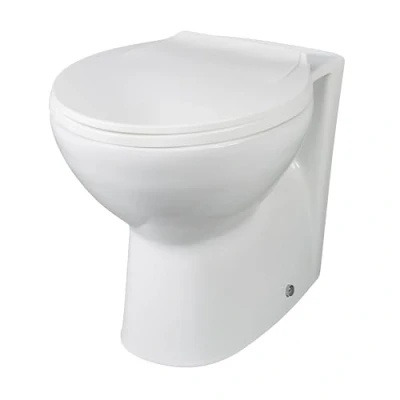Image of Contemporary Bathroom Back to Wall Toilet Pan, 410mm x 355mm, White