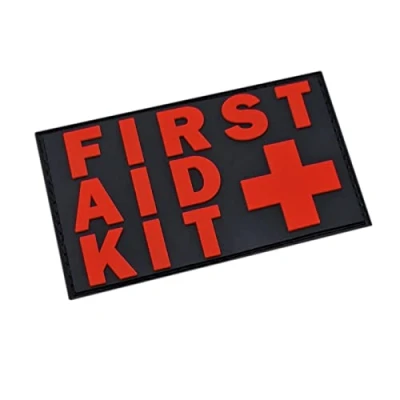 Image of First Aid Kit IFAK PVC Patch (Black and Red)