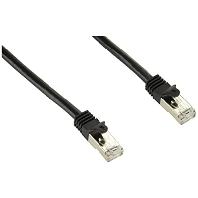 Image of StarTech.com N6SPAT50CMBK 0.5 m Cat6 Patch Cable, Shielded (SFTP) Snagless Gigabit Network Black Cat 6 Ethernet Lead