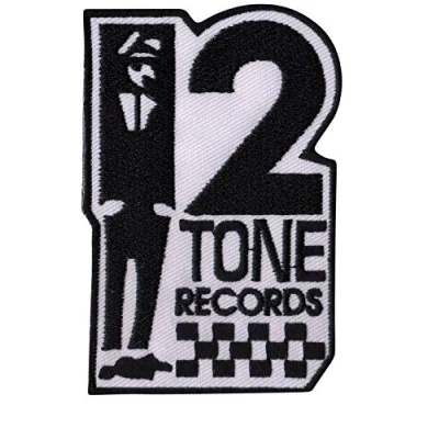 Image of 2 Tone Records Patch Badge Embroidered Iron on Applique Souvenir Accessory