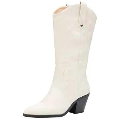 Image of Rocket Dog Women&#039;s Feria Western Boot, Bone, 8 UK