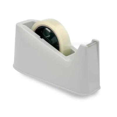 Image of Heavy Duty, Tape Dispenser Weighted, Non Skid Rubber Base High Quality, Sharp Cutting Blade, Desktop Adhesive Distributor Uniform One Hand Dispensing (White)
