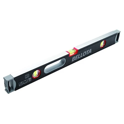 Image of Bellota 50107 80 EXTRASTRONG Tubular spirit level cm with vial sensitivity of 0.5 mm/m and user friendly reinforced handles